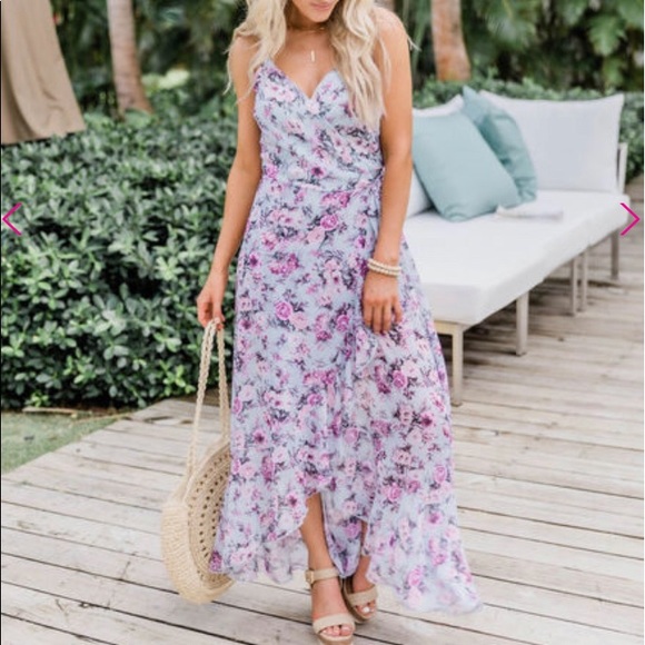 Floral wrap maxi dress - Picture 2 of 2